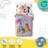 Sunny Side Up Bluey & Friends Toddler Comforter Set – 4 Piece Preschool Bedding Includes Comforter, Sheets & Pillow Cover – Super Soft Microfiber Bed Set(Pink – Princess)