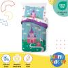 Sunny Side Up Bluey & Friends Toddler Comforter Set – 4 Piece Preschool Bedding Includes Comforter, Sheets & Pillow Cover – Super Soft Microfiber Bed Set(Multi – Magic Castle)