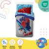 Sunny Side Up Bluey & Friends Toddler Comforter Set – 4 Piece Preschool Bedding Includes Comforter, Sheets & Pillow Cover – Super Soft Microfiber Bed Set(Gray – Spiderman)