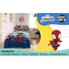 Sunny Side Up Bluey & Friends Toddler Comforter Set – 4 Piece Preschool Bedding Includes Comforter, Sheets & Pillow Cover – Super Soft Microfiber Bed Set(Multi – Spidey & Friends)