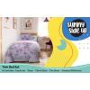 Sunny Side Up Bluey & Friends Toddler Comforter Set – 4 Piece Preschool Bedding Includes Comforter, Sheets & Pillow Cover – Super Soft Microfiber Bed Set(Purple – Butterfly)