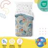 Sunny Side Up Bluey & Friends Toddler Comforter Set – 4 Piece Preschool Bedding Includes Comforter, Sheets & Pillow Cover – Super Soft Microfiber Bed Set(Multi – the Mandalorian)