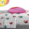 Sunny Side Up Bluey & Friends Toddler Comforter Set – 4 Piece Preschool Bedding Includes Comforter, Sheets & Pillow Cover – Super Soft Microfiber Bed Set(Pink – Minnie Mouse)