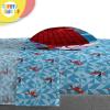 Sunny Side Up Bluey & Friends Toddler Comforter Set – 4 Piece Preschool Bedding Includes Comforter, Sheets & Pillow Cover – Super Soft Microfiber Bed Set(Gray – Spiderman)