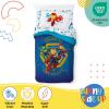 Sunny Side Up Bluey & Friends Toddler Comforter Set – 4 Piece Preschool Bedding Includes Comforter, Sheets & Pillow Cover – Super Soft Microfiber Bed Set(Blue – Iron Man & His Awesome Friends)