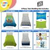 Sunny Side Up Bluey & Friends Toddler Comforter Set – 4 Piece Preschool Bedding Includes Comforter, Sheets & Pillow Cover – Super Soft Microfiber Bed Set(Multi – Young Jedi)