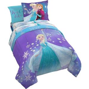 Jay Franco Bluey & Bingo 5 Piece Twin Size Bed Set – Includes Comforter & Sheet Set – Super Soft Kids Bedding Fade Resistant Microfiber (Official Bluey Product)(Frozen)