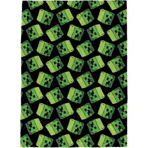Jay Franco Bluey & Bingo Plush Throw Blanket for Boys & Girls – 46″ x 60″ Soft Fleece Kids Blanket for Bedroom, Couch & Travel, Official Licensed Product(Black – Minecraft Creeper)