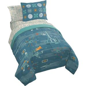 Jay Franco Kids Comforter Set Includes Sheets and Pillow Covers – Soft and Cozy Bed Set for Stylish Room Decor, Blue – Bluey 5 Piece Twin Size Bedding(Blue – Fantastic Four)