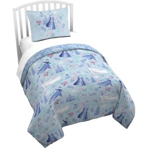 Jay Franco Kids Duvet Cover Set – 3 Piece Super Soft Bedding with Sham Pillowcase, Cover ONLY Comforter Not Included, Multi – Bluey, Queen(Blue – Frozen)
