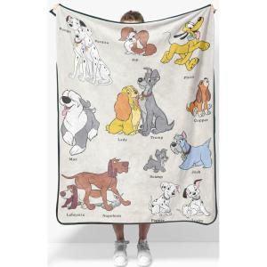 Jay Franco Kids Plush Throw Blanket – Soft & Comfy Throw for Couch or Bed – Cozy Home Décor for Living Room & Bedroom, Blue – Bluey, 40×50 – Travel Blanket(Beige – Disney Dogs)