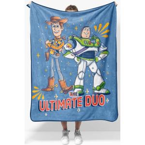 Jay Franco Kids Plush Throw Blanket – Soft & Comfy Throw for Couch or Bed – Cozy Home Décor for Living Room & Bedroom, Blue – Bluey, 40×50 – Travel Blanket(Blue – Toy Story)