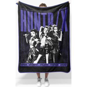 Jay Franco Kids Plush Throw Blanket – Soft & Comfy Throw for Couch or Bed – Cozy Home Décor for Living Room & Bedroom, Blue – Bluey, 40×50 – Travel Blanket(Black – Huntrix)