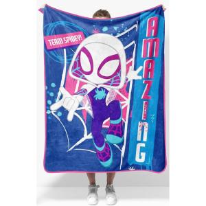 Jay Franco Kids Plush Throw Blanket – Soft & Comfy Throw for Couch or Bed – Cozy Home Décor for Living Room & Bedroom, Multi – Bluey, 46×60 – Throw Blanket(Blue – Ghost Spider)