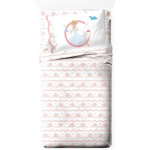 Jay Franco Kids Sheet Set with Fitted, Flat Sheets & Pillow Cover – Ultra-Soft Bedding with Pillowcase for Room Decor, Blue – Bluey & Bingo, 3 Piece Twin(White – Princess Cinderella)