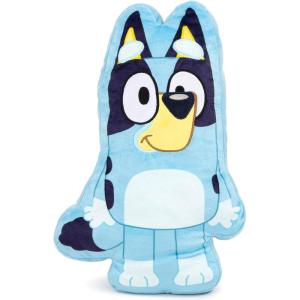 Jay Franco Polyester Bluey Shaped Decorative Pillow – Kids Super Soft Throw Plush Pillow – Measures 17 Inches (Official Bluey Product)(Blue – Bluey)
