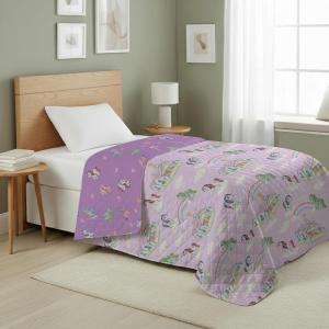 Northwest Bluey Goofing Around Quilted Throw Blanket – Official Cartoon Throw Blanket Featuring Bluey, for Adults Boys Girls Bed, Couch, or Playroom, 60 x 80 Inches(Vintage Pony Party)
