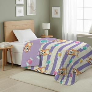 Northwest Bluey Goofing Around Quilted Throw Blanket – Official Cartoon Throw Blanket Featuring Bluey, for Adults Boys Girls Bed, Couch, or Playroom, 60 x 80 Inches(Bingo Candy Land)