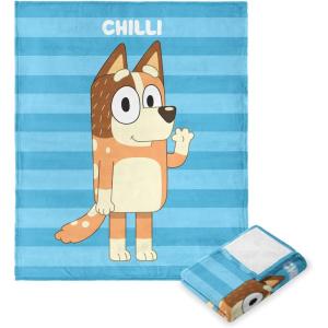 Northwest Bluey Silk Touch Throw Blanket, 50″ x 60″, Roll Call Bandit(Roll Call Chilli)