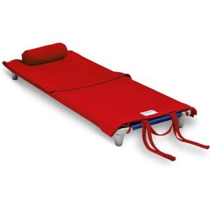 ROLLEE POLLEE Nap Sac Roll Up Napping Blanket with Attached Pillow for Preschool/Daycare, Super Soft with Elastic Straps, Fits Most Mats and Cots(Red)