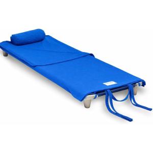 ROLLEE POLLEE Nap Sac Roll Up Napping Blanket with Attached Pillow for Preschool/Daycare, Super Soft with Elastic Straps, Fits Most Mats and Cots(Royal Blue)