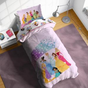 Sunny Side Up Bluey & Friends Toddler Comforter Set – 4 Piece Preschool Bedding Includes Comforter, Sheets & Pillow Cover – Super Soft Microfiber Bed Set(Pink – Princess)