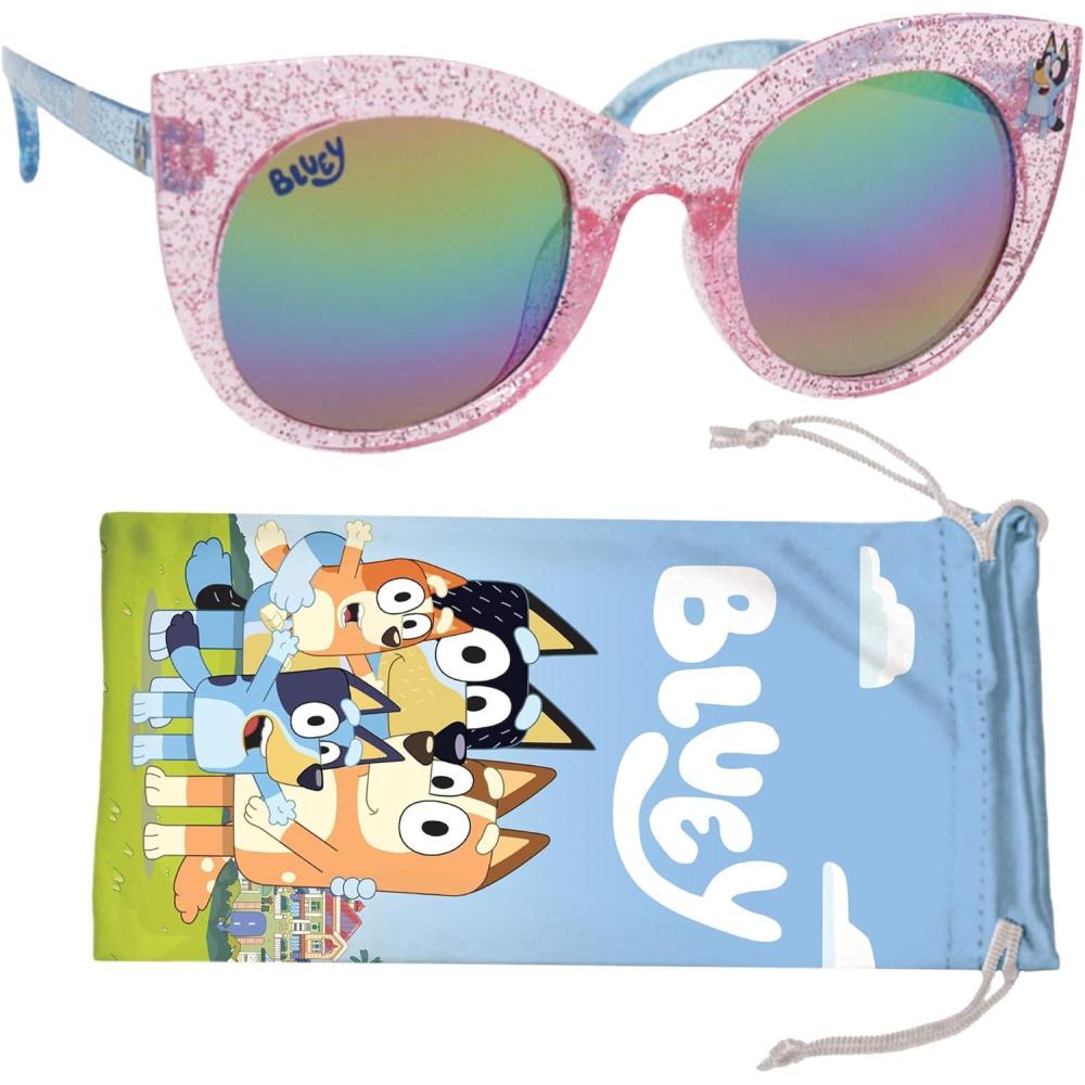 imageBluey Toddler Sunglasses Arkaid Bluey Cateye with Comfortable UVProtective Bluey Sunglasses Toddler Size wt Soft CasePink