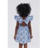 Bluey Floral Chambray Skater Dress Infant to Big Kid(Blue / Bluey)