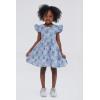 Bluey Floral Chambray Skater Dress Infant to Big Kid(Blue / Bluey)