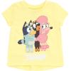 Bluey Girls T-Shirt and Chambray Shorts Outfit Set Toddler to Big Kid Sizes (2T – 10-12)(Yellow / Blue)