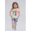 Bluey Girls T-Shirt and Chambray Shorts Outfit Set Toddler to Big Kid Sizes (2T – 10-12)(Yellow / Blue)