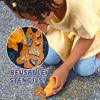 Bluey Sidewalk Chalk & Reusable Stencils, 4-Piece Art Kit(Bluey Chalk and Stencil Kit)