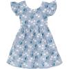 Bluey Floral Chambray Skater Dress Infant to Big Kid(Blue / Bluey)