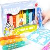 Bluey Sidewalk Chalk & Reusable Stencils, 4-Piece Art Kit(Teal)