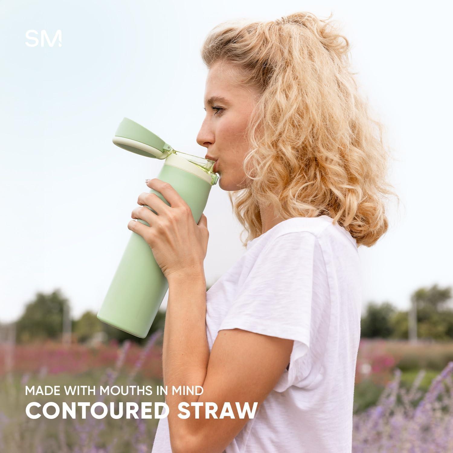 imageSimple Modern Kids Summit Christmas Water Bottle with Straw Lid Bluey 18oz Stainless Steel Cup Insulated Tumbler for Toddlers School Holiday Gifts for Girls Boys Bluey Holly JollyWinter Trees