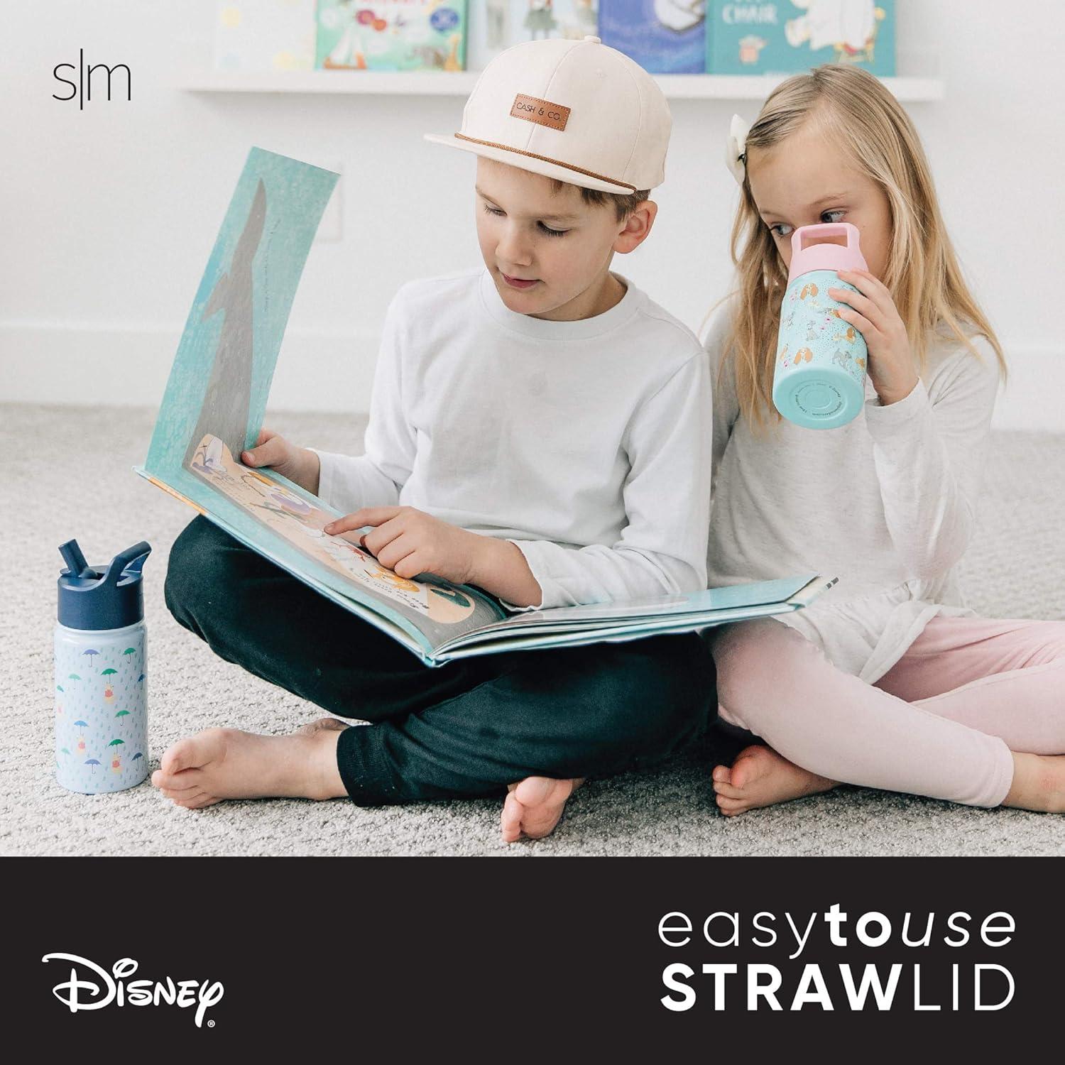 imageSimple Modern Kids Summit Water Bottle with Straw Lid Bluey 18oz Stainless Steel Cup Insulated Tumbler for Girls Boys School Bluey SkyDisney WishAshas Adventure