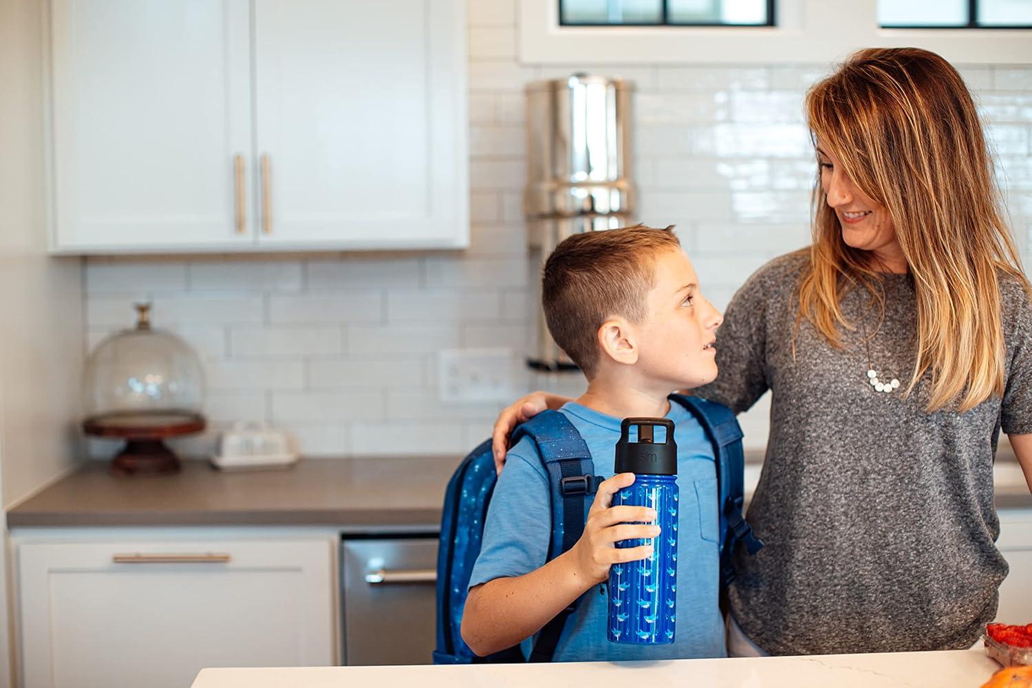 imageSimple Modern Kids Summit Water Bottle with Straw Lid Bluey 18oz Stainless Steel Cup Insulated Tumbler for Girls Boys School Bluey SkyDisney WishAshas Adventure