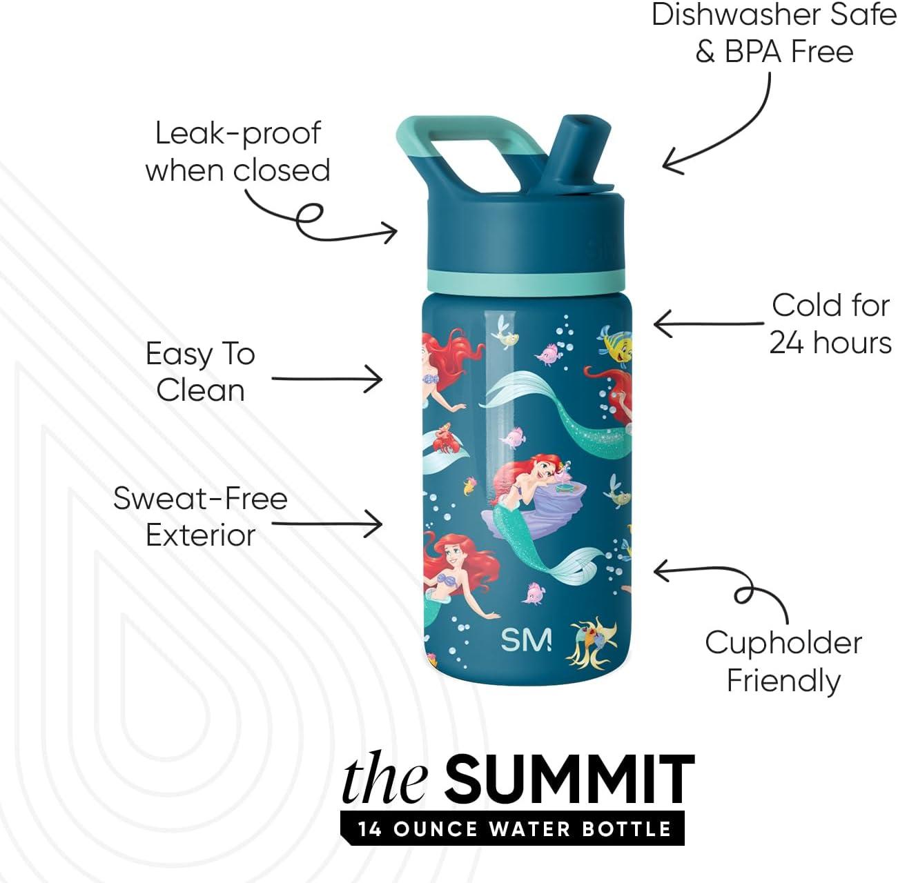 imageSimple Modern Kids Summit Water Bottle with Straw Lid Bluey 18oz Stainless Steel Cup Insulated Tumbler for Girls Boys School Bluey SkyDisneyAriels Day Dream