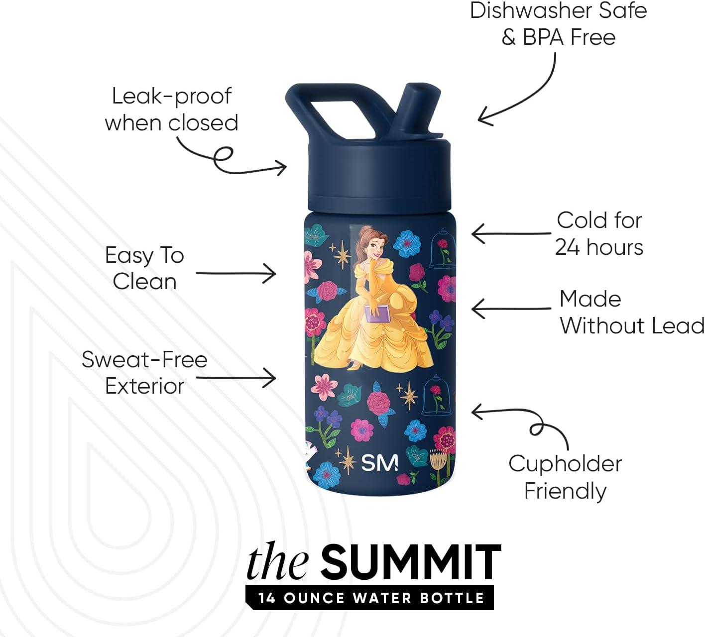 imageSimple Modern Kids Summit Water Bottle with Straw Lid Bluey 18oz Stainless Steel Cup Insulated Tumbler for Girls Boys School Bluey SkyDisneyBelles Garden
