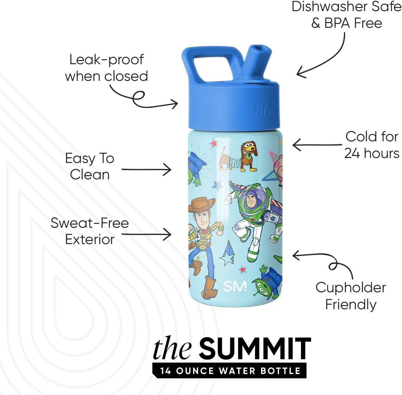 imageSimple Modern Kids Summit Water Bottle with Straw Lid Bluey 18oz Stainless Steel Cup Insulated Tumbler for Girls Boys School Bluey SkyDisneyBuzz and Woody Adventures