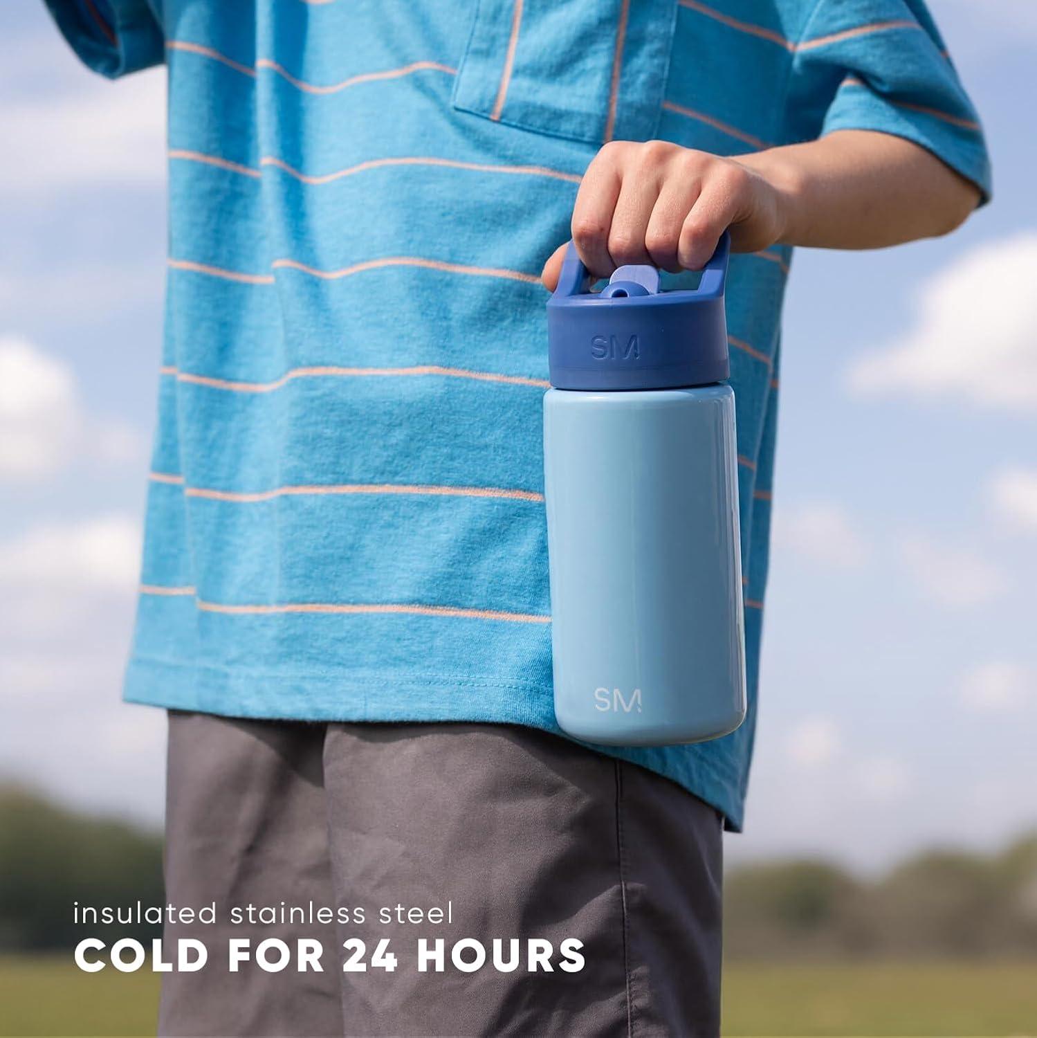 imageSimple Modern Kids Summit Water Bottle with Straw Lid Bluey 18oz Stainless Steel Cup Insulated Tumbler for Girls Boys School Bluey SkyDisneyBuzz and Woody Adventures