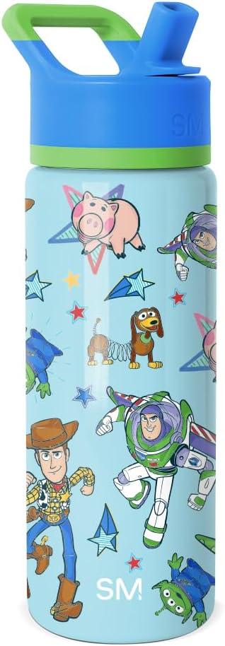imageSimple Modern Kids Summit Water Bottle with Straw Lid Bluey 18oz Stainless Steel Cup Insulated Tumbler for Girls Boys School Bluey SkyDisneyBuzz and Woody Adventures