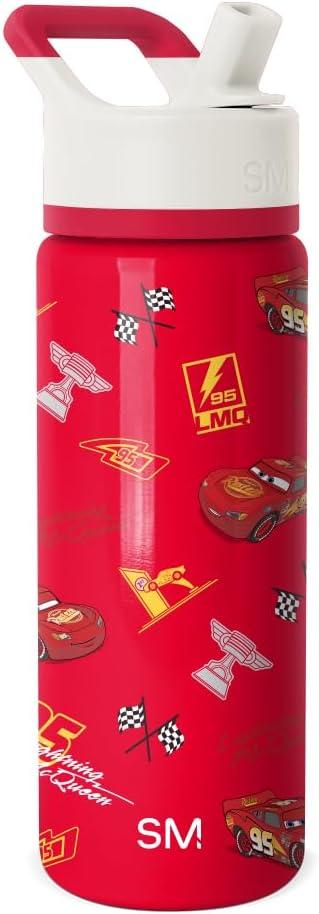 imageSimple Modern Kids Summit Water Bottle with Straw Lid Bluey 18oz Stainless Steel Cup Insulated Tumbler for Girls Boys School Bluey SkyDisneyCars Lightning Speed