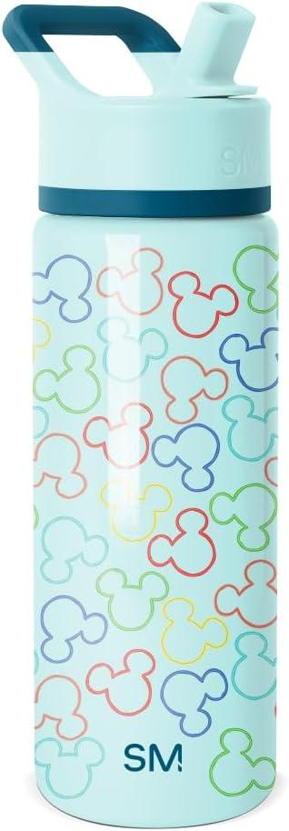 imageSimple Modern Kids Summit Water Bottle with Straw Lid Bluey 18oz Stainless Steel Cup Insulated Tumbler for Girls Boys School Bluey SkyDisneyCheers to Mickey Ears