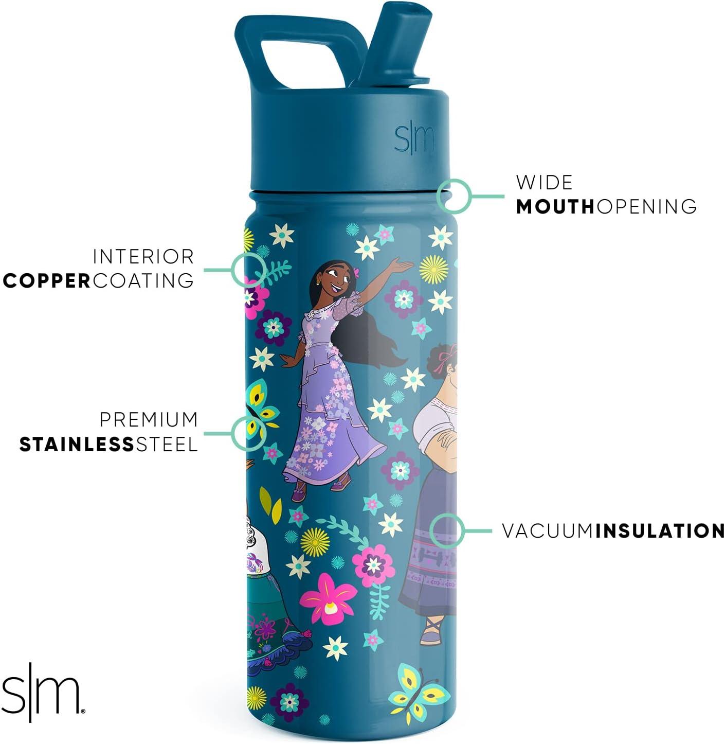 imageSimple Modern Kids Summit Water Bottle with Straw Lid Bluey 18oz Stainless Steel Cup Insulated Tumbler for Girls Boys School Bluey SkyDisneyEncanto