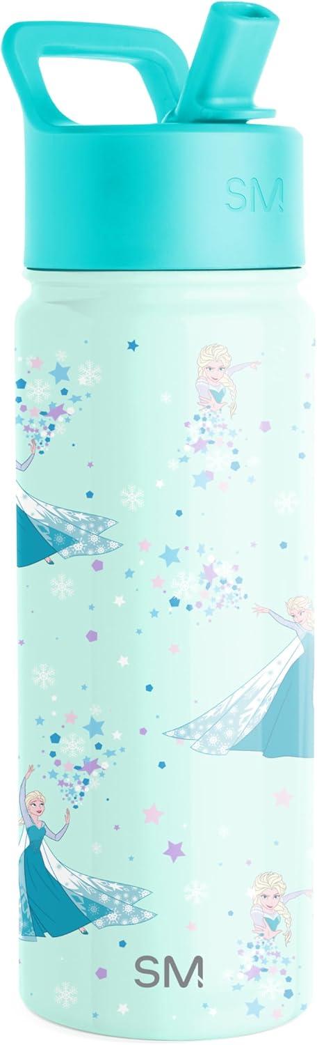 imageSimple Modern Kids Summit Water Bottle with Straw Lid Bluey 18oz Stainless Steel Cup Insulated Tumbler for Girls Boys School Bluey SkyDisneyFrozen Elsas Snowflake