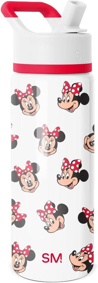 imageSimple Modern Kids Summit Water Bottle with Straw Lid Bluey 18oz Stainless Steel Cup Insulated Tumbler for Girls Boys School Bluey SkyDisneyMinnie Mouse Fun