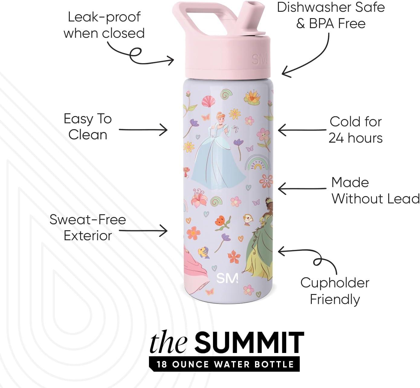 imageSimple Modern Kids Summit Water Bottle with Straw Lid Bluey 18oz Stainless Steel Cup Insulated Tumbler for Girls Boys School Bluey SkyDisneyPrincess Tapestry
