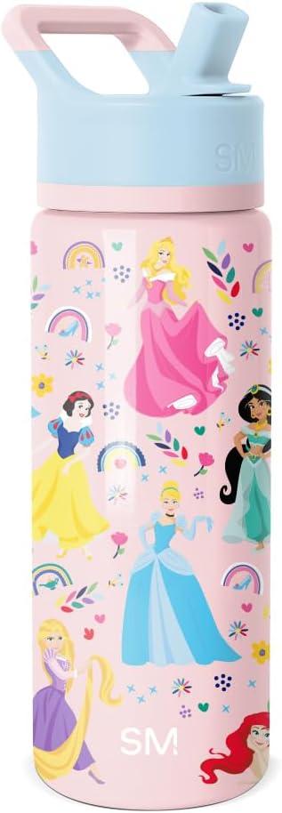 imageSimple Modern Kids Summit Water Bottle with Straw Lid Bluey 18oz Stainless Steel Cup Insulated Tumbler for Girls Boys School Bluey SkyDisneyPrincess Rainbows