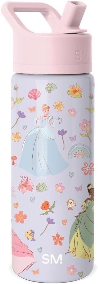 imageSimple Modern Kids Summit Water Bottle with Straw Lid Bluey 18oz Stainless Steel Cup Insulated Tumbler for Girls Boys School Bluey SkyDisneyPrincess Tapestry